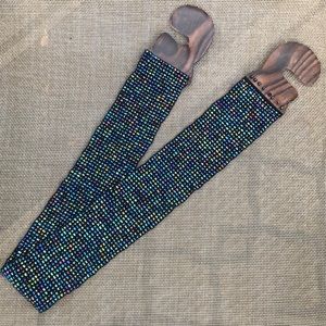 Rainbow Beaded Wood Belt